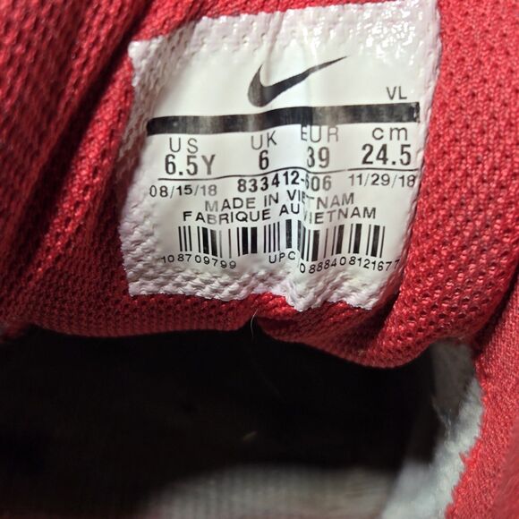 Air Max 90 Triple Red Youth Size 6.5Y Retro Womens Size 8 Sneakers 833412-606 - Picture 7 of 13